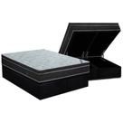 Cama Box Baú King: Colchão Molas Bonnel Ortobom Nanolastic Light + Base CRC Suede Black (186x198)