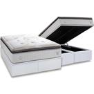 Cama Box Baú King: Colchão Molas Ensacadas Herval C1725 + Base CRC Linhão White (193x203)