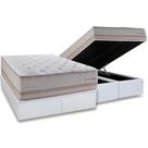 Cama Box Baú King: Colchão Molas Ensacadas Herval C1740 + Base CRC Linhão White (193x203)