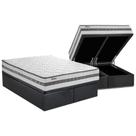 Cama Box Baú King: Colchão Molas Ensacadas Herval MasterPocket Catana + Base CRC Suede Gray(193x203)