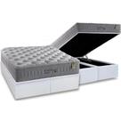 Cama Box Baú King: Colchão Molas MasterPocket Ensacadas Anjos Soft Dream + Base CRC Courano White(193x203)