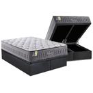 Cama Box Baú King: Colchão Molas MasterPocket Ensacadas D Angelis Anjos Versalhes + Base CRC Suede Gray (193x203)