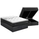 Cama Box Baú King: Colchão Molas MasterPocket Ensacadas Herval Partenon C1629 + Base CRC Suede Gray (193x203x33)