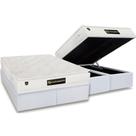 Cama Box Baú King: Colchão Molas MasterPocket Ensacadas Luckspuma Satisfaction Plus White + Base CRC Courano White (193x203)