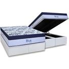 Cama Box Baú King: Colchão Molas MasterPocket Ensacadas Paropas Blue + Base CRC Linhão White (193x203)