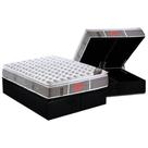 Cama Box Baú King: Colchão Molas Pocket Ensacadas Castor Light Stress Oxygen New One Face + Base CRC Courano Black (193x203)