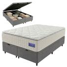 Cama Box Baú King Colchão Ortopédico Atena Molas Ensacadas Pillow Top 193x203x79cm Hip Sleep Cama Box Baú King Colchão Ortopédico Atena Molas Ensacadas Pillow Top 193x203x79cm Hip Sleep
