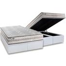 Cama Box Baú King: Colchão Ortopédico Paropas D33 Pasquale Plus + Base CRC Linhão White (193x203)