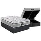 Cama Box Baú King: Colchão Ortopédico Probel D45 / EP Guarda Costas PróExtreme Plus Pillow Top + Base CRC Suede Gray(193x203)