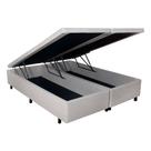Cama Box Baú King Reforçado Areia 193x203x42cm com Pistão a gás Cama Box Baú King Reforçado Areia 193x203x42cm com Pistão a gás