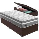Cama Box Baú Marrom e Colchão Berlim Molas Ensacadas Solteiro Probel Cama Box Baú Marrom e Colchão Berlim Molas Ensacadas Solteiro Probel