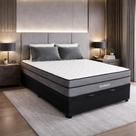 Cama Box Baú Ortobom Núvia Airtech Superpocket Casal Colchão Cinza