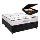 Cama Box Bau Preto + Colchão Casal High Foam Ortobom Cama Box Bau Preto + Colchão Casal High Foam Ortobom