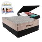 Cama Box Baú Preto e Colchão Airtech Ortobom Casal Cama Box Baú Preto e Colchão Airtech Ortobom Casal