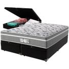 Cama Box Baú Preto e Colchão Evolution Molas Ensacadas Queen Probel
