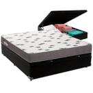 Cama Box Baú Preto e Colchão Light Espuma D33 Casal Ortobom Cama Box Baú Preto e Colchão Light Espuma D33 Casal Ortobom