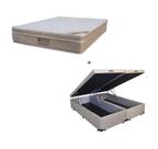 Cama Box Baú Queen 158 Suede Bege com Colchão Ortobom Airtech Spring Pocket D26 Bege 70x158x198 Cama Box Baú Queen 158 Suede Bege com Colchão Ortobom Airtech Spring Pocket D26 Bege 70x158x198