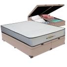 Cama Box Baú Queen Bege e Colchão Orthopedic D33 V-Tech