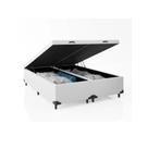 Cama Box Baú Queen Bipartido 158 Tecido Branco