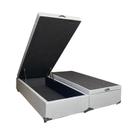 Cama Box Baú Queen Bipartido Linhão Cinza Com Pistão A Gás, Estrutura Reforçada, Imperium do Sono Cama Box Baú Queen Bipartido Linhão Cinza Com Pistão A Gás, Estrutura Reforçada, Imperium do Sono