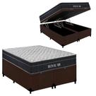 Cama Box Baú Queen Bipartido Suede + Colchão Molas Ensacadas Royal Sleep Royal Air 158cm - Suporta Até 150 Kg Por Pessoa Cama Box Baú Queen Bipartido Suede + Colchão Molas Ensacadas Royal Sleep Royal Air 158cm - Suporta Até 150 Kg Por Pessoa