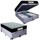 Cama Box Baú Queen Bipartido Suede + Colchão Molas Ensacadas SerenePrime Sonnolux 158x198x69 Cinza Cama Box Baú Queen Bipartido Suede + Colchão Molas Ensacadas SerenePrime Sonnolux 158x198x69 Cinza