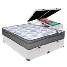 Cama Box Baú Queen Branco + Colchão ISO Superpocket Molas Superpocket Ortobom