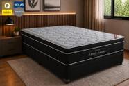 Cama Box Baú Queen Colchão Airtech Antares (158x198x60) Molas Ensacadas - Ortobom - Preto