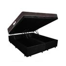Cama Box Baú Queen Colchão Classic Mola Ensacada + Box Suede Preto Serra Negra 67x158x198 Cama Box Baú Queen Colchão Classic Mola Ensacada + Box Suede Preto Serra Negra 67x158x198