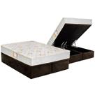Cama Box Baú Queen: Colchão Espuma Castor D28 Sleep Max Duplo + Base CRC Suede Marrom(158x198)