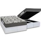 Cama Box Baú Queen: Colchão Espuma D33 Ortobom / EP ISO 100 Ultra Firme + Base CRC Courano White(158x198)