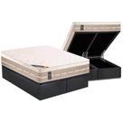 Cama Box Baú Queen: Colchão Molas Bonnel Castor Premium Tecnopedic + Base CRC Suede Gray(158x198)