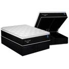 Cama Box Baú Queen: Colchão Molas Bonnel Plumatex Ensacadas Plumastar + Base CRC Suede Black (158x198)