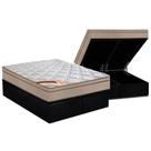 Cama Box Baú Queen: Colchão Molas Castor Pocket Revolution Híbrido + Base CRC Suede Black(158x198) Cama Box Baú Queen: Colchão Molas Castor Pocket Revolution Híbrido + Base CRC Suede Black(158x198)
