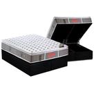 Cama Box Baú Queen: Colchão Molas Ensacadas Castor Pocket Light Stress Oxygen New + Base CRC Courano Black(158x198)