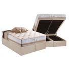 Cama Box Baú Queen: Colchão Molas Herval Maxspring Spain + Base CRC Suede Clean(158x198)