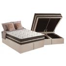 Cama Box Baú Queen: Colchão Molas MasterPocket Ensacadas D Angelis Anjos Superlastic Classic + Base CRC Suede Clean (158x198)