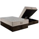 Cama Box Baú Queen: Colchão Molas MasterPocket Ensacadas Ortobom Conjunto Box Baú - Ortobom Fort Airtech Spring + Box Baú Nobuck Café (158x198)