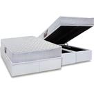 Cama Box Baú Queen: Colchão Ortopédico Herval AG65 Frontier + Base CRC Linhão White (158x198)