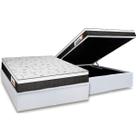 Cama Box Baú Queen: Colchão Ortopédico Plumatex Falcon Ultra Firme + Base CRC Courano White (158x198)
