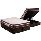 Cama Box Baú Queen: Colchão Ortopédico Polar D28 Orthoface Vip + Base CRC Suede Brown (158x198)