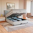 Cama Box Baú Queen + Colchão Paris Molas Ensacadas Branco Cama Box Baú Queen + Colchão Paris Molas Ensacadas Branco