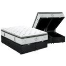 Cama Box Baú Queen com Colchão Herval Imperatore C1655 Molas Ensacadas 158x198x77cm MS