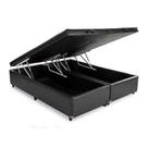 Cama Box Baú Queen Corino Preto Com Pistão A Gás - 158x198