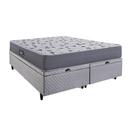 Cama Box Baú Queen Herval Black, Espuma Alto Suporte, 71x158x198