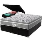 Cama Box Baú Queen Preto Colchão Evolution Molas Probel