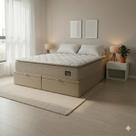 Cama Box Bau Queen Reforçado e Colchão Hellen D33 One Face Millenium 198x158 Pillow