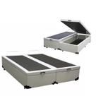 Cama Box Baú Queen Size Bipartido Blindado Sintético com Pistões a gás