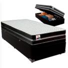 Cama Box Baú Solteirão e Colchão Bogota Molas Ultralastic Inducol Preto