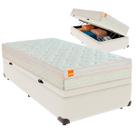 Cama Box Baú Solteirão e Colchão Tucson Molas Ensacadas Inducol Palha Cama Box Baú Solteirão e Colchão Tucson Molas Ensacadas Inducol Palha